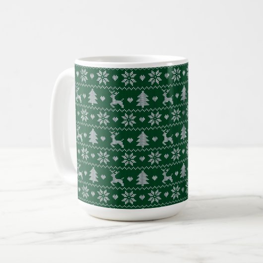 Knitted seamless Christmas pattern Kaffeetasse (Vorderseite Links)
