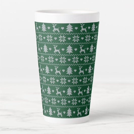 Knitted seamless Christmas pattern Milchtasse (Vorderseite)