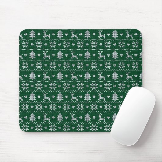 Knitted seamless Christmas pattern Mousepad (Mit Mouse)