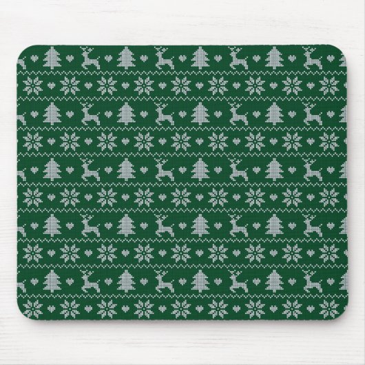 Knitted seamless Christmas pattern Mousepad (Vorne)