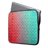 Knitted Stitch Background in Gradient Colors Laptopschutzhülle (Vorderseite Links)