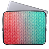 Knitted Stitch Background in Gradient Colors Laptopschutzhülle (Vorderseite)