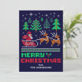 Knitted Xmas Sweater Muster Frohe Weihnachten (Stehend Vorderseite)