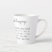 KNITTEN IST MEINE ZWEITE SPRACHE Latte Tasse (Rechts)