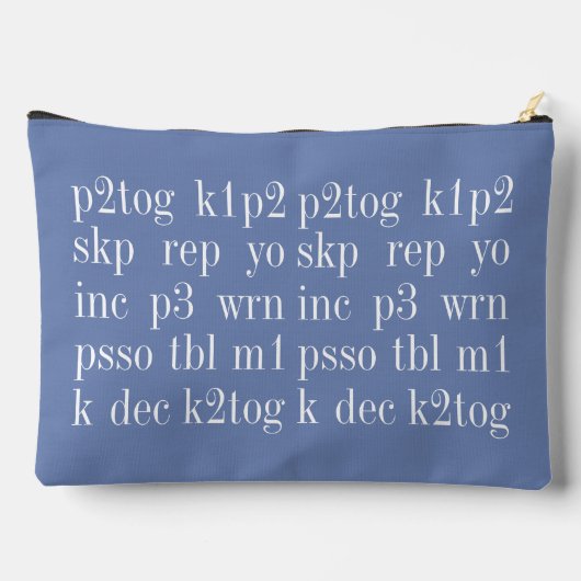 KNITTENWÖRTER Große Zubehörtasche II (Rückseite)