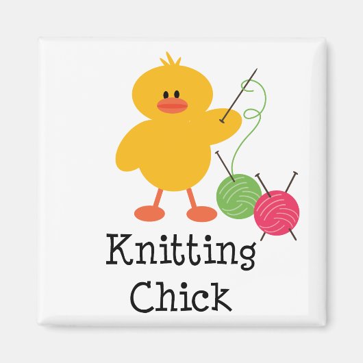 Knitter Chick Magnet (Vorne)