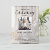 Knitter, Crafts, Celebration of Life Funeral Photo Einladung (Stehend Vorderseite)