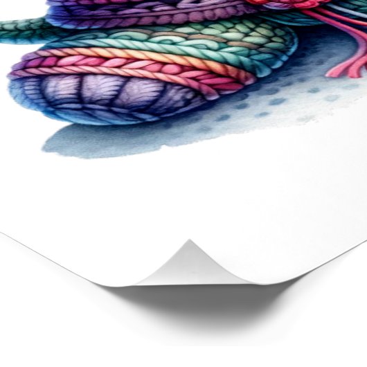 Knitter Crochet Crafts Poster (Ecke)