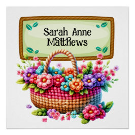 Knitter Crochet Crafts Poster