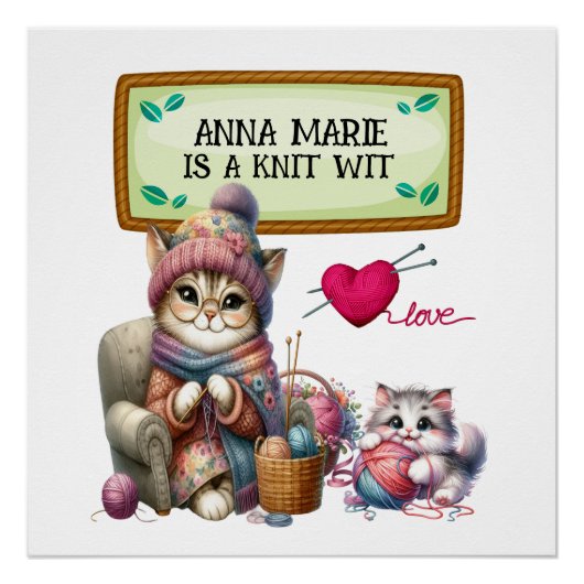 Knitter Crochet Crafts Poster (Vorderseite)