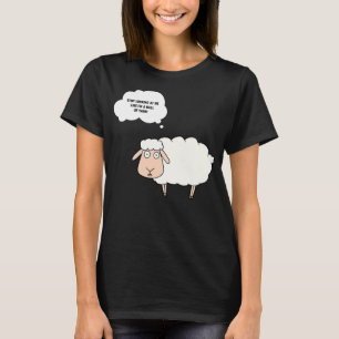 Knitter Crochet Funny Sheep Graphic Yarn Ball T-Shirt