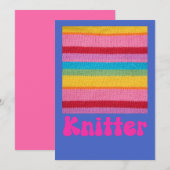 Knitter, Crochet Lovers Print Einladung (Vorne/Hinten)