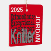 Knitter Extraordinaire CUSTOM Keramikornament (Rechts)