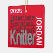 Knitter Extraordinaire CUSTOM Keramikornament (Links)