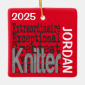 Knitter Extraordinaire CUSTOM Keramikornament (Vorderseite)
