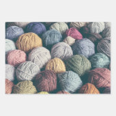 Knitter, Kegelgarnbälle aus Crochet Wool Geschenkpapier Set (Vorderseite 2)