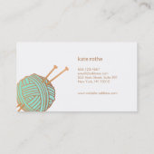 Knitter-Knitter-Sammellogo Visitenkarte (Rückseite)