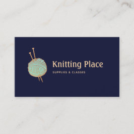 Knitter-Knitter-Sammellogo Visitenkarte