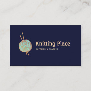 Knitter-Knitter-Sammellogo Visitenkarte