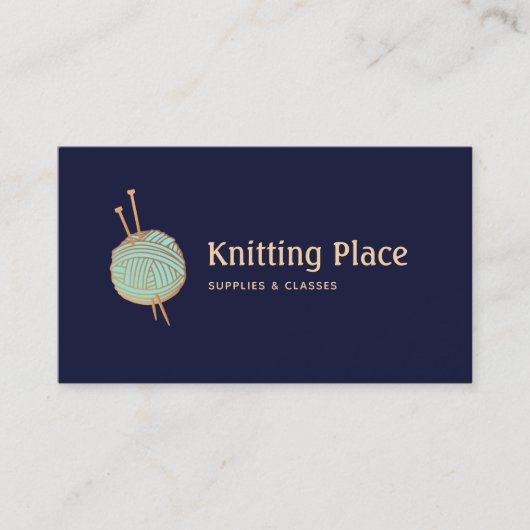 Knitter-Knitter-Sammellogo Visitenkarte (Vorderseite)