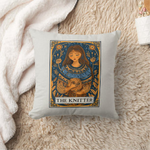 Knitter Knitter Tarot Thema Kissen