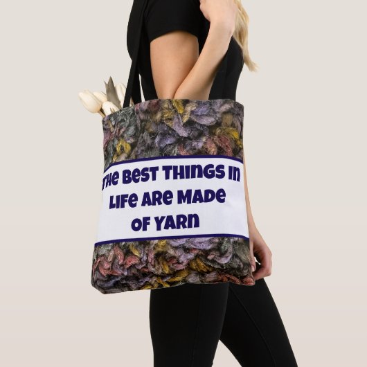 Knitter Multicolor Threads Crafty Foto Liebe Garn Tasche (Von Nahem)