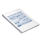 Knitter-Notebook - Knitter's Word Collage Notizblock (Rechte Seite)