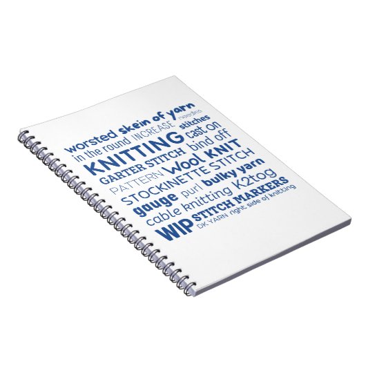Knitter-Notebook - Knitter's Word Collage Notizblock (Rechte Seite)