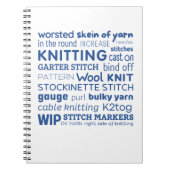 Knitter-Notebook - Knitter's Word Collage Notizblock (Vorderseite)
