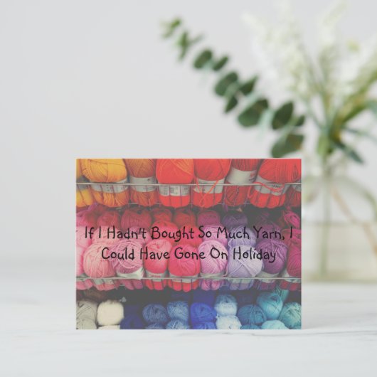 Knitter Postkarte (Stehend Vorderseite)