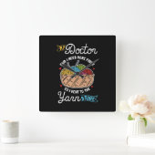 Knitter Quadratische Wanduhr