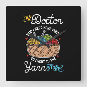 Knitter Quadratische Wanduhr