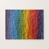 Knitter Regenbogen Strick Fabric Stockinette Puzzle (Horizontal)