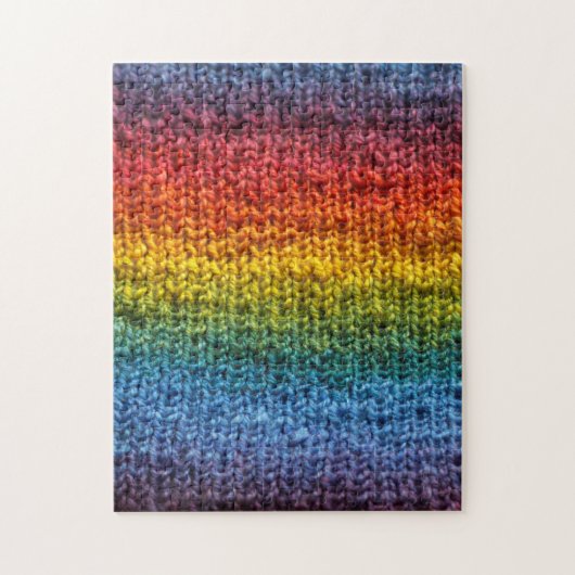 Knitter Regenbogen Strick Fabric Stockinette Puzzle (Vertikal)