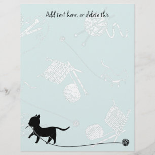 Knitter-Theme-Katzen Garn Leere Scrapbook Papier