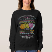 Knitter und Crochet handgefertigte Sprichwort Knit Sweatshirt (Vorderseite)
