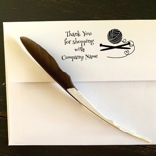 Knitter Wollgarnshop Vielen Dank Gummistempel