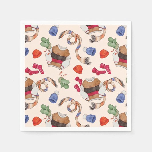 Knitterfreude (Linen) - Napkins Serviette (Vorderseite)