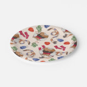 Knitterfreude (Wäsche) - Teller aus Papier (Schrägansicht)