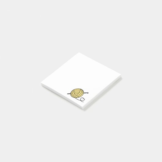 Knittergarn - Benutzerdefinierte Farbe Post-it Klebezettel (angewinkelt)