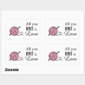 Knittergarn - Benutzerdefinierte Farbe Rechteckiger Aufkleber (Blatt)