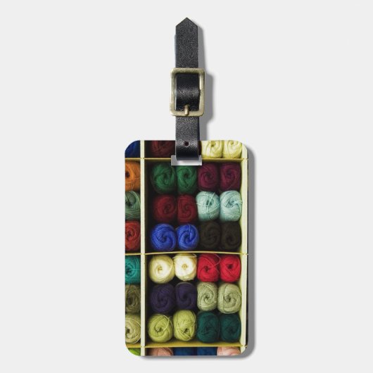 Knittergarn Gepäckanhänger (Vorderseite vertikal)