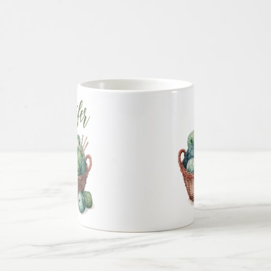 Knittergarn, personalisierte Kaffeeknittergeschenk Kaffeetasse (Mittel)