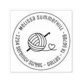 Knittergarn Runde Adresse 1 Permastempel (Design)