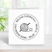 Knittergarn Runde Adresse 2 Gummistempel