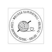 Knittergarn Runde Adresse 2 Gummistempel (Prägung)