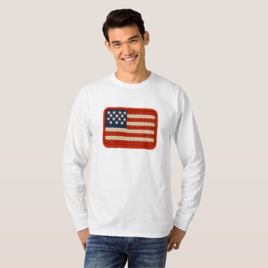 Knittergarn USA Flag Artwork T-Shirt (Vorne ganz)