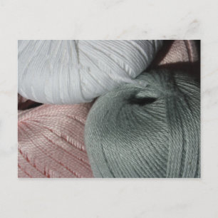 Knittergarn/Wollpostkarte Postkarte