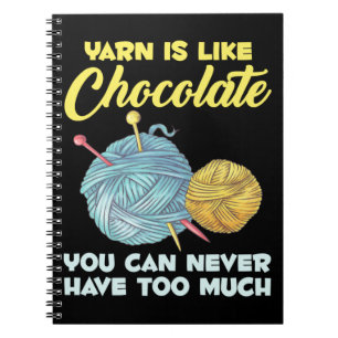 Knittergarne aus Crochet und Schokolade Notizblock