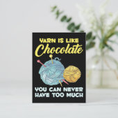 Knittergarne aus Crochet und Schokolade Postkarte (Stehend Vorderseite)